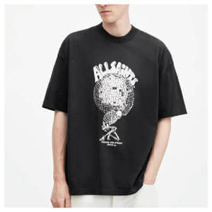 AllSaints Burden Graphic Printed Oversized T-Shirt